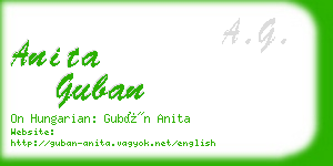 anita guban business card